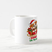 クリスマスそりと可愛い仔犬 コーヒーマグカップ (正面左)