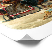 「クリスマスそりに乗る」 ポスター (角)