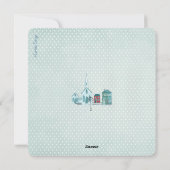 クリスマスそりのショッピングガール – 挨拶 シーズンカード (裏面)