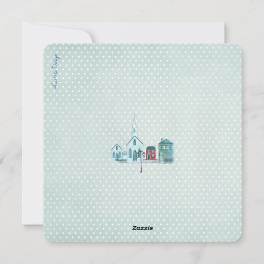 クリスマスそりのショッピングガール – 挨拶 シーズンカード (裏面)