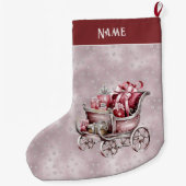 クリスマスそりギフトホリデイストッキング ラージクリスマスストッキング (裏面)