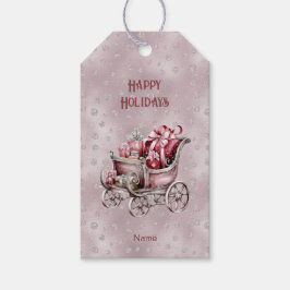 クリスマスそりギフトホリデーギフトラベル ギフトタグ
