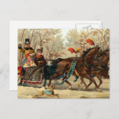 "クリスマスそり乗車" シーズンポストカード (正面/裏面)