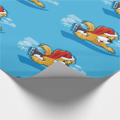 クリスマスそり子犬ラッピング紙 ラッピングペーパー (角)