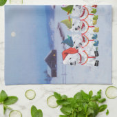 クリスマスそり キッチンタオル (折り畳み)