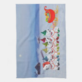クリスマスそり キッチンタオル (縦)