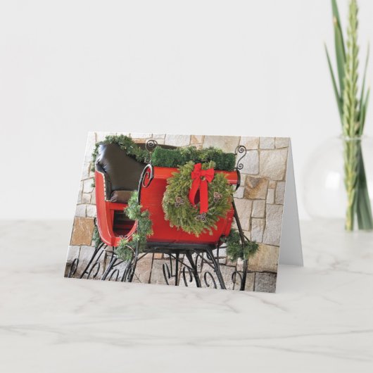 クリスマスそり シーズンカード (正面)