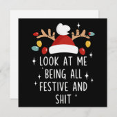 クリスマスだってことで、とっても陽気な俺を見て！（皮肉） シーズンカード (正面/裏面)