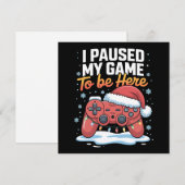 クリスマスだってゲームを一時停止してここにいるんだよ、面白いよね、皮肉屋 シーズンカード (正面/裏面)