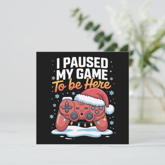 クリスマスだってゲームを一時停止してここにいるんだよ、面白いよね、皮肉屋 シーズンカード (スタンド正面)