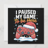 クリスマスだってゲームを一時停止してここにいるんだよ、面白いよね、皮肉屋 シーズンカード (正面)