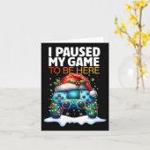 クリスマスだってゲームを一時停止してここに来たんだよ、面白いよね カード (黄色い花)