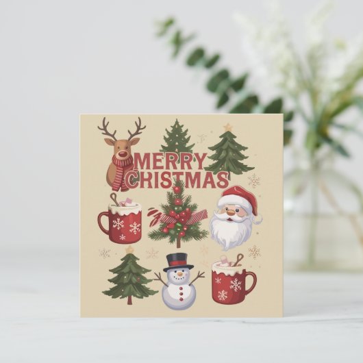 クリスマスだね! クリスマスツリーサンタラテ Xmas シーズンカード (スタンド正面)