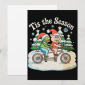 クリスマスだね フロッグ トード 自転車 サンタ クリスマス (正面/裏面)