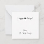 クリスマスだもの、楽しくホリデーしようぜ! ノートカード (裏面)