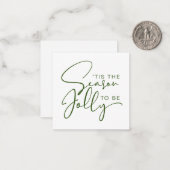 クリスマスだもの、楽しくホリデーしようぜ! ノートカード (正面/裏面インサイチュ)