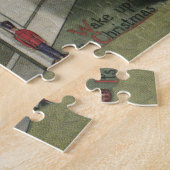 クリスマスだよ！かわいい子供のイラスト ジグソーパズル (側面)