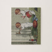 クリスマスだよ！かわいい子供のイラスト ジグソーパズル (縦)