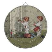 クリスマスだよ!かわいい子供のイラスト ダーツボード (正面)