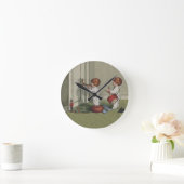 クリスマスだよ！かわいい子供のイラスト ラウンド壁時計 (ホーム)