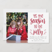 クリスマスだよ、陽気になろう フォトです シーズンカード (正面)