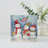 クリスマスだよ、雪だるまのお祭り シーズンカード (スタンド正面)