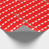 クリスマスだ！カラフル松の木 ラッピングペーパー (角)