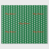 クリスマスだ！カラフル松の木 ラッピングペーパー (フラット)