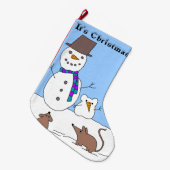 クリスマスだ！スノーラッツクリスマスストッキング ラージクリスマスストッキング (正面 (吊り時))