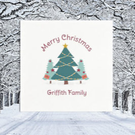 クリスマスだ！スペシャルファミリーホリデーナプキンス スタンダードカクテルナプキン