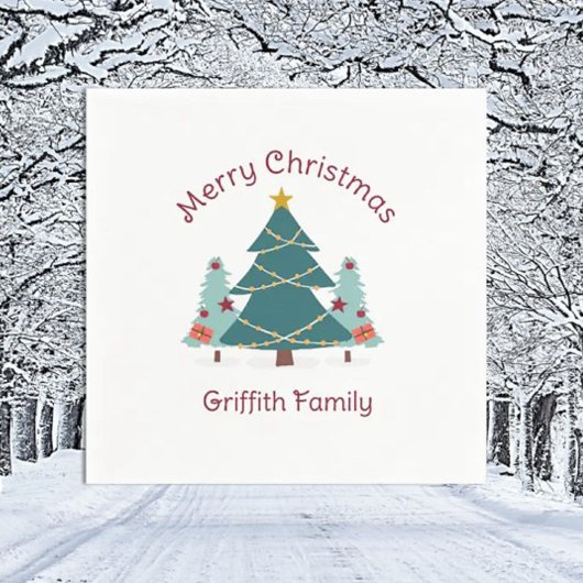 クリスマスだ！スペシャルファミリーホリデーナプキンス スタンダードカクテルナプキン