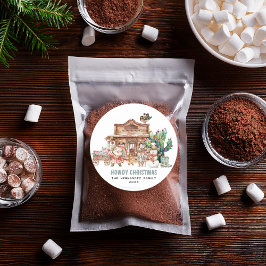 クリスマスだ!|楽しいウェスタンデザート ラウンドシール