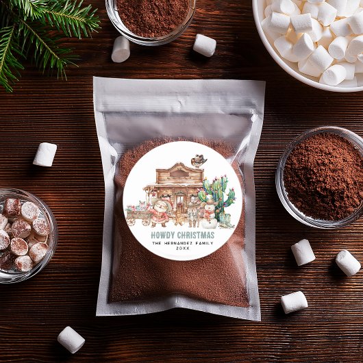 クリスマスだ！｜楽しいウェスタンデザート ラウンドシール