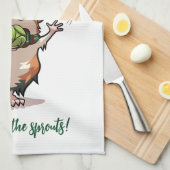 クリスマスだ!芽を出せ!モルモット キッチンタオル (四つ折り)