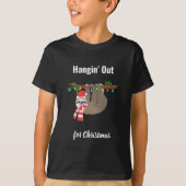 クリスマスつるに向けてナマケモノ Tシャツ (正面)
