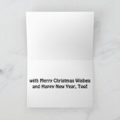 クリスマスつるに数マイルにわたって輝く願い シーズンカード (内部)