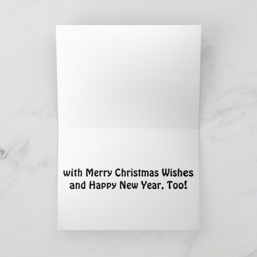 クリスマスつるに数マイルにわたって輝く願い シーズンカード (内部)