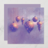 クリスマスつるのバラ金ゴールドバウブルフラットカード (正面/裏面)