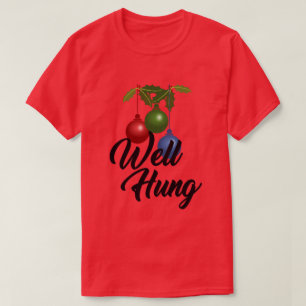 クリスマスつるの飾り付けユーモア Tシャツ
