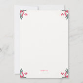 クリスマスつるストッキングと気に招待状 招待状 (裏面)