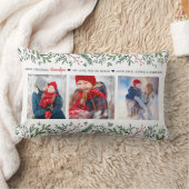 クリスマスつる植物の緑の写真の休日 ランバークッション (ブランケット)