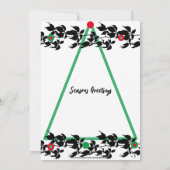 クリスマスつる植物季節のごあいさつ招待状 招待状 (裏面)