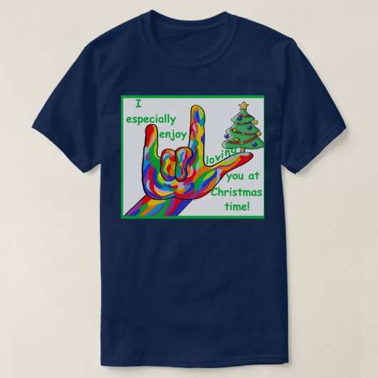 クリスマスでお前を愛して Tシャツ (デザイン正面)