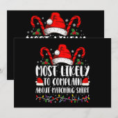 クリスマスでお揃いの服が不評なことで有名 招待状 (正面/裏面)