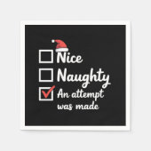 クリスマスでよい子悪い子を頑張ってみた スタンダードカクテルナプキン (正面)