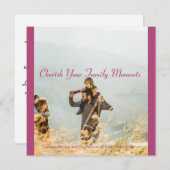 クリスマスで家族の瞬間を大切に シーズンカード (正面/裏面)