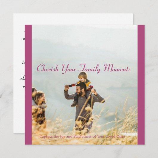 クリスマスで家族の瞬間を大切に シーズンカード (正面/裏面)