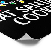 クリスマスで最もありそうなこと サンタのクッキーを食べる クリスマスマッチ ポスター (角)