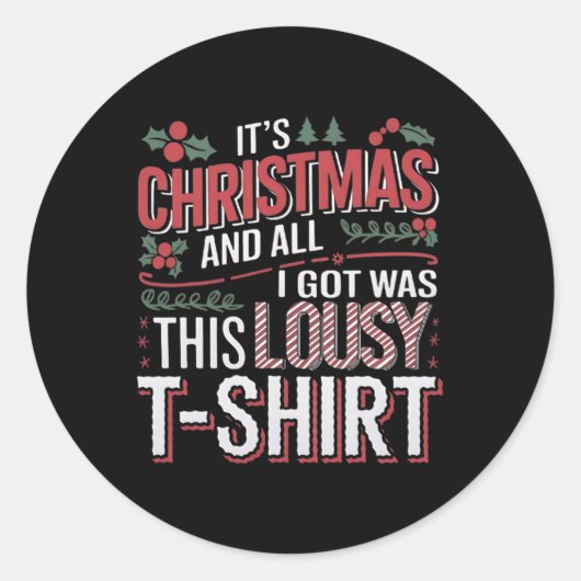 クリスマスで私はこの得ひどいクリスマスだ ラウンドシール (正面)