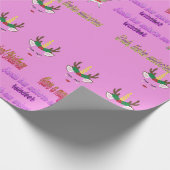 クリスマスで紙に一角獣(ユニコーン)をつける ラッピングペーパー (角)